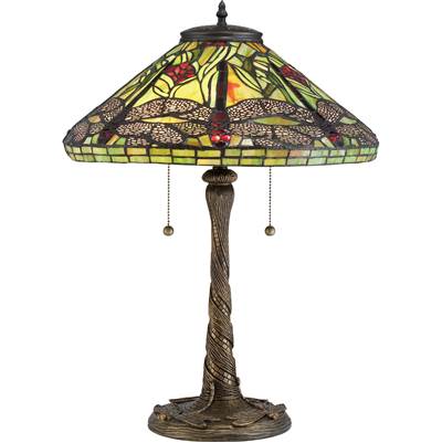 Quoizel Jungle Dragonfly 1 Light Resin Table Lamp - 17.5" D