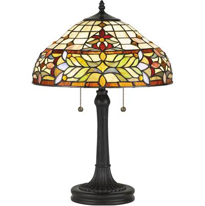 Quoizel Quinn 2 Lights Resin Table Lamp in Vintage Bronze