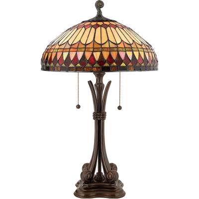 Quoizel West End 1 Light Resin Table Lamp - 16" D in Brush Bullion