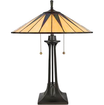 Quoizel Gotham 1 Light Resin Table Lamp - 19" D in Vintage Bronze