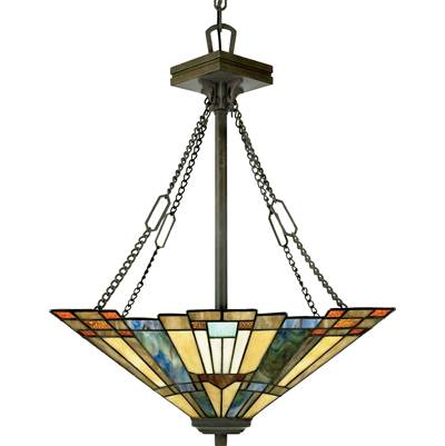 Quoizel Inglenook 3 Light Pendant in Valiant Bronze