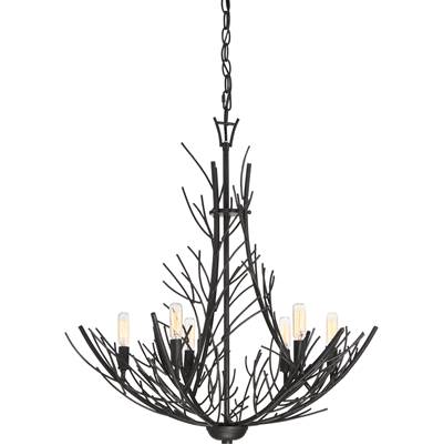 Quoizel Thornhill 6-Light Chandelier in Mercado Black