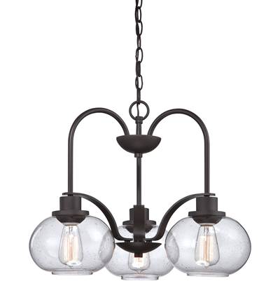 Quoizel Trilogy Down Chandelier - 3 Light in Old Bronze