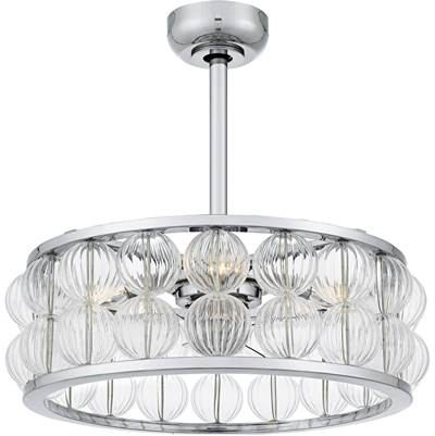 Quoizel Terrarock Fandelier Ceiling Fan in Chrome