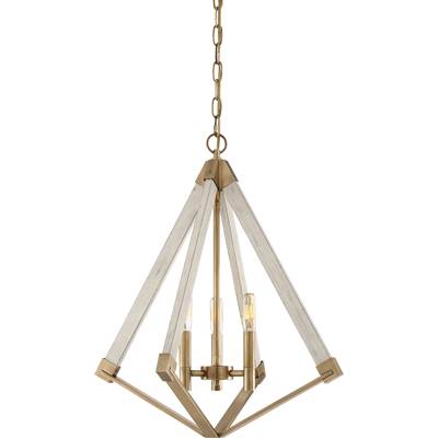 Quoizel Viewpoint 3-Light Pendant in Weathered Brass