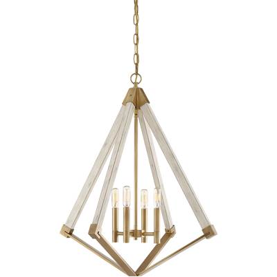 Quoizel Viewpoint 4-Light Pendant in Weathered Brass