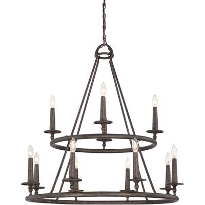 Quoizel Voyager 12-Light Chandelier in Malaga