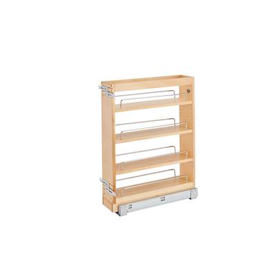Rev-A-Shelf Wood Classics Vanity Cabinet Pull-Out Organizer for 5" Cabinet in Maple