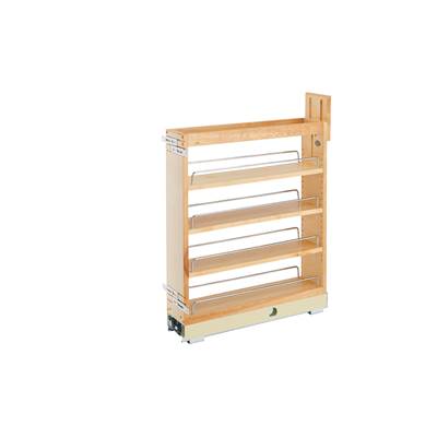 Rev-A-Shelf Wood Classics Base Cabinet Pull-Out Organizer for 5" Cabinet - Ball Bearing Soft Close in Maple