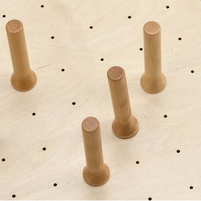 Rev-A-Shelf Wood Classics Peg Board Wooden Pegs - 4-Pack in Maple Wood