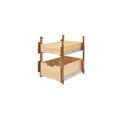 Rev-A-Shelf Wood Classics Pull-Out Pilaster System - 18" - Soft Close in Maple