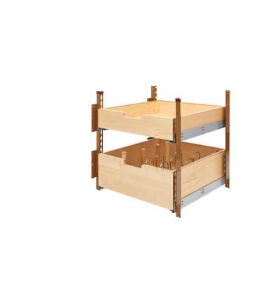 Rev-A-Shelf Wood Classics Pull-Out Pilaster System - 24" - Soft Close in Maple