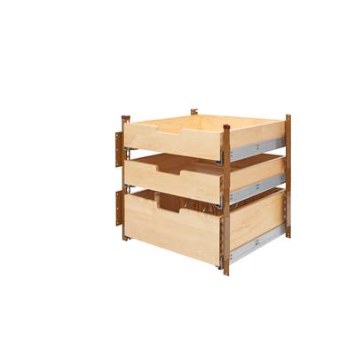Rev-A-Shelf Wood Classics Pull-Out Pilaster System - 24" - Soft Close in Maple