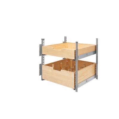 Rev-A-Shelf Wood Classics Pull-Out Pilaster System - 24" - Soft Close in Maple