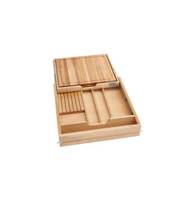Rev-A-Shelf Wood Classics Knife Organizer Cutting Board Drawer - 24"