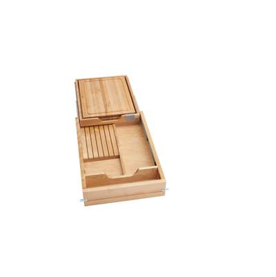 Rev-A-Shelf Wood Classics Knife Organizer Cutting Board Drawer - 18"