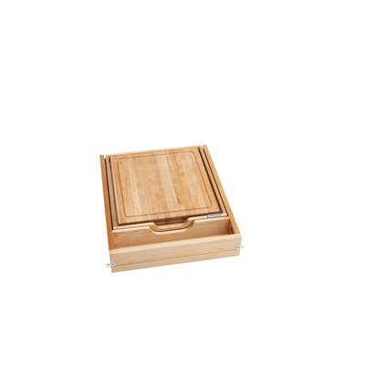 Rev-A-Shelf Wood Classics Knife Organizer Cutting Board Drawer - 21"