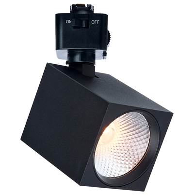 Satco Square D2W Track Head - 8W - 6-Color Tunable - 36' in Black