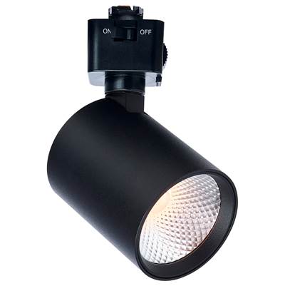 Satco Round D2W Track Head - 8W - 6-Color Tunable - 48' in Black