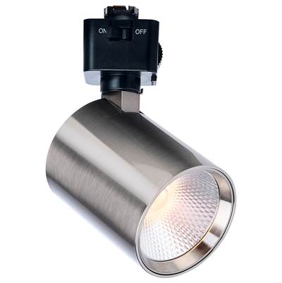 Satco Round D2W Track Head - 8W - 6-Color Tunable - 48' in Brushed Nickel