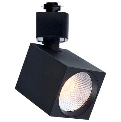 Satco Square D2W Track Head - 8W - 6-Color Tunable - 48' in Black