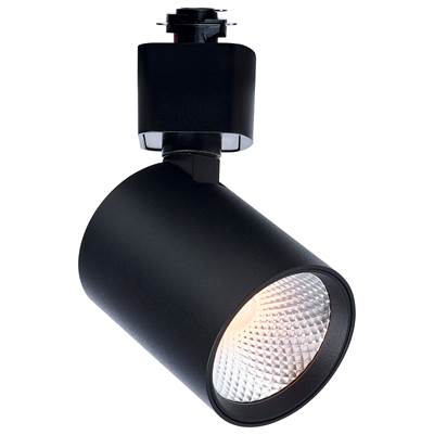 Satco 1-Light Round Track Head - 8W - 6-Color Temp - 36" Drop in Black