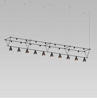 Sonneman Suspenders 14" Flat Truss - Power Precise Cylinder Luminaires