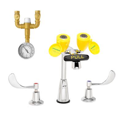Speakman Eyesaver Classic Eyewash Faucet - 8" Spout - Thermostatic Mixing Valve