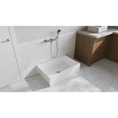Swan 24 x 36 Veritek Floor Mount Mop Service Sink - 2" Drain in White