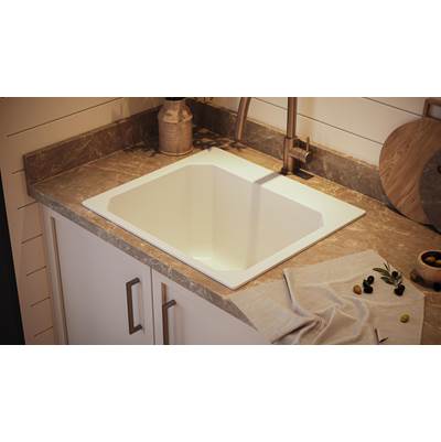 Swan Veritek 22 x 25 Dual Mount Single-Bowl Utility Sink in White