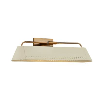 Troy Rowan Picture Light in Polished Brass with Satin