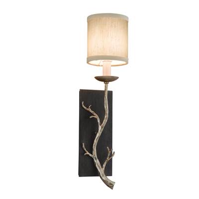 Troy Lighting Adirondack Wall Sconce in Graphite/Weathered Silver