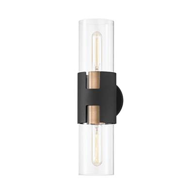 Troy Lighting Amado Wall Sconce in Polished Brass and Tobacco
