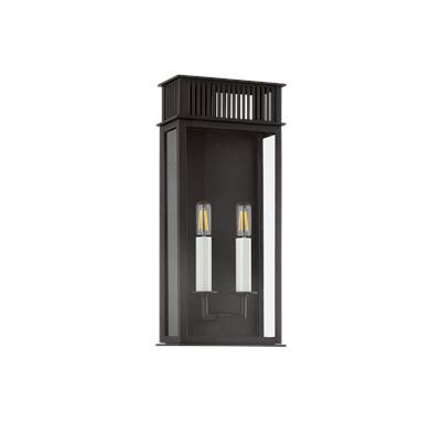 Troy Lighting Gridley Exterior Wall Sconce in Textured Black