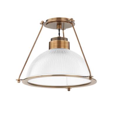 Troy Lighting Glint Semi-Flush Mount in Polished Brass