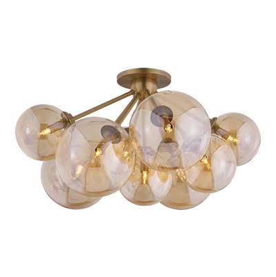 Troy Lighting Santee Semi-Flush Mount in Polished Brass