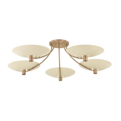 Troy Lighting Wolfe Semi-Flush Mount in Polished Brass