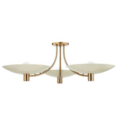 Troy Lighting Wolfe Semi-Flush Mount in Polished Brass