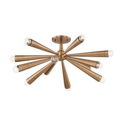 Troy Lighting Keanu Semi-Flush Mount in Polished Brass