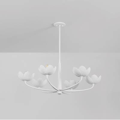 Troy Lighting Arcata 6-Light Chandelier - 39.5" Dia in Gesso White