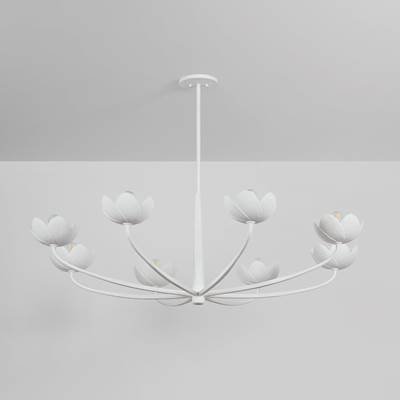 Troy Lighting Arcata 8-Light Chandelier - 55" Dia in Gesso White