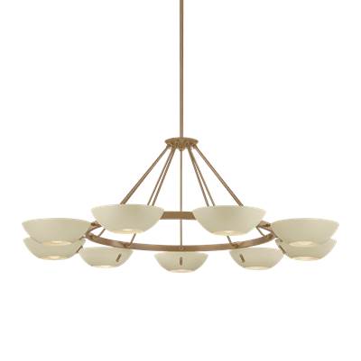 Troy Lighting Alturas 9-Light Chandelier - 55" Dia in Patina Brass