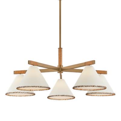 Troy Lighting Stoney 5-Light Chandelier - 40.25" Dia in Patina Brass