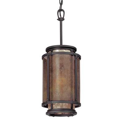 Troy Copper Mountain Cage Pendant in Soft Brushed Bronze