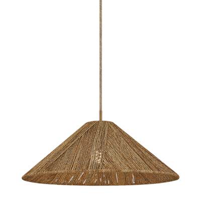 Troy Lighting Ahrens Pendant in Natural Woven