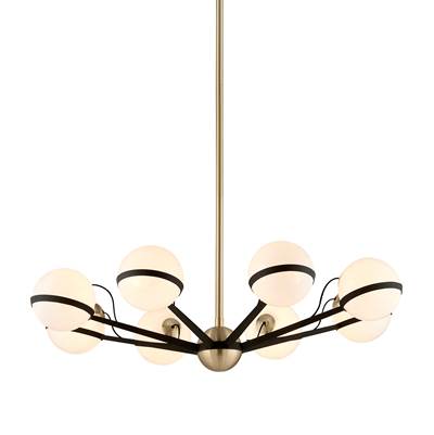 Troy Lighting Ace Chandelier in Turkish Bronze with Burnished Brass