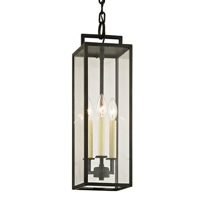 Troy Lighting Beckham Lantern in Forged Iron Red