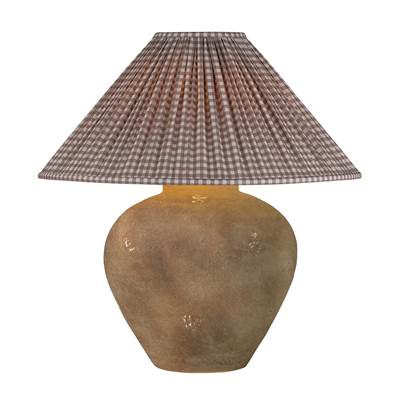 Troy Lighting Calabria 1 Light Ceramic Table Lamp in Gingham Brown