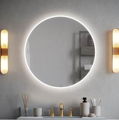 Villeroy And Boch Aura Circular Mirror - 31-Inch - LED Perimeter-Lit