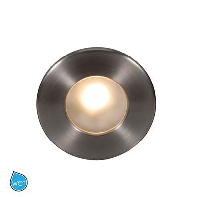 WAC Lighting Ledme Full Round LED Step Light in Brushed Nickel